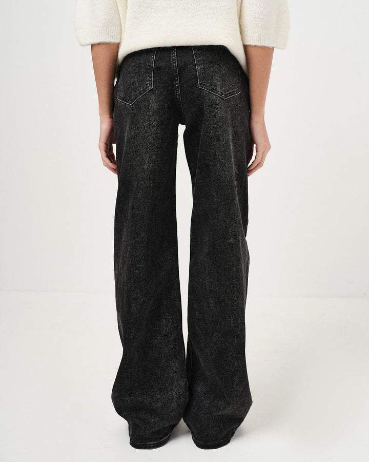Denim a palazzo a vita alta