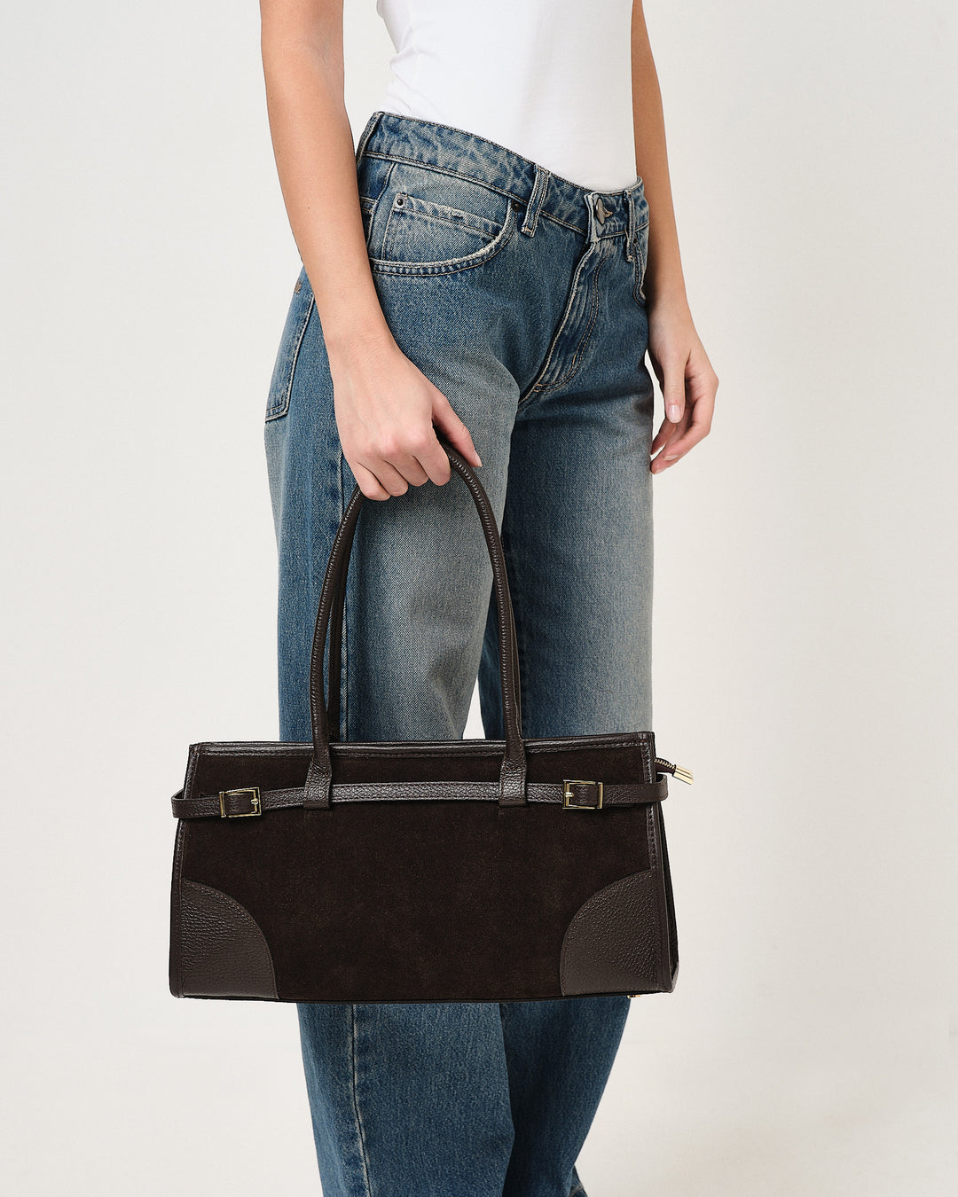 Borsa a spalla con fibbie