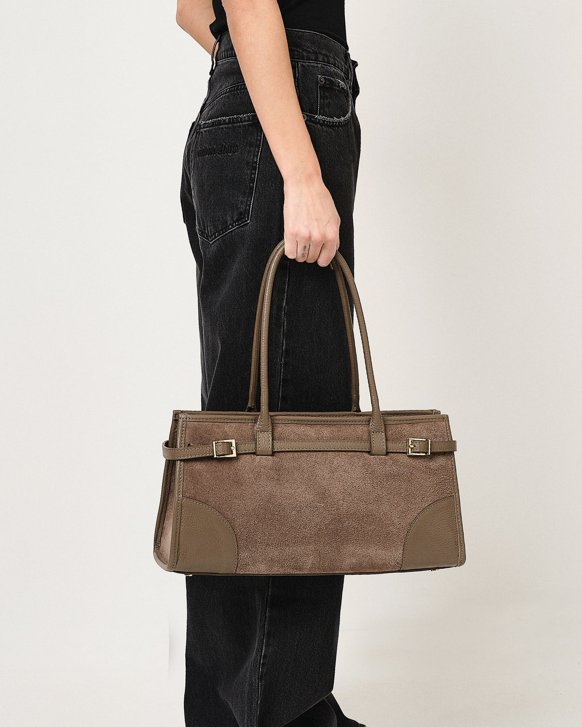 Borsa a spalla con fibbie