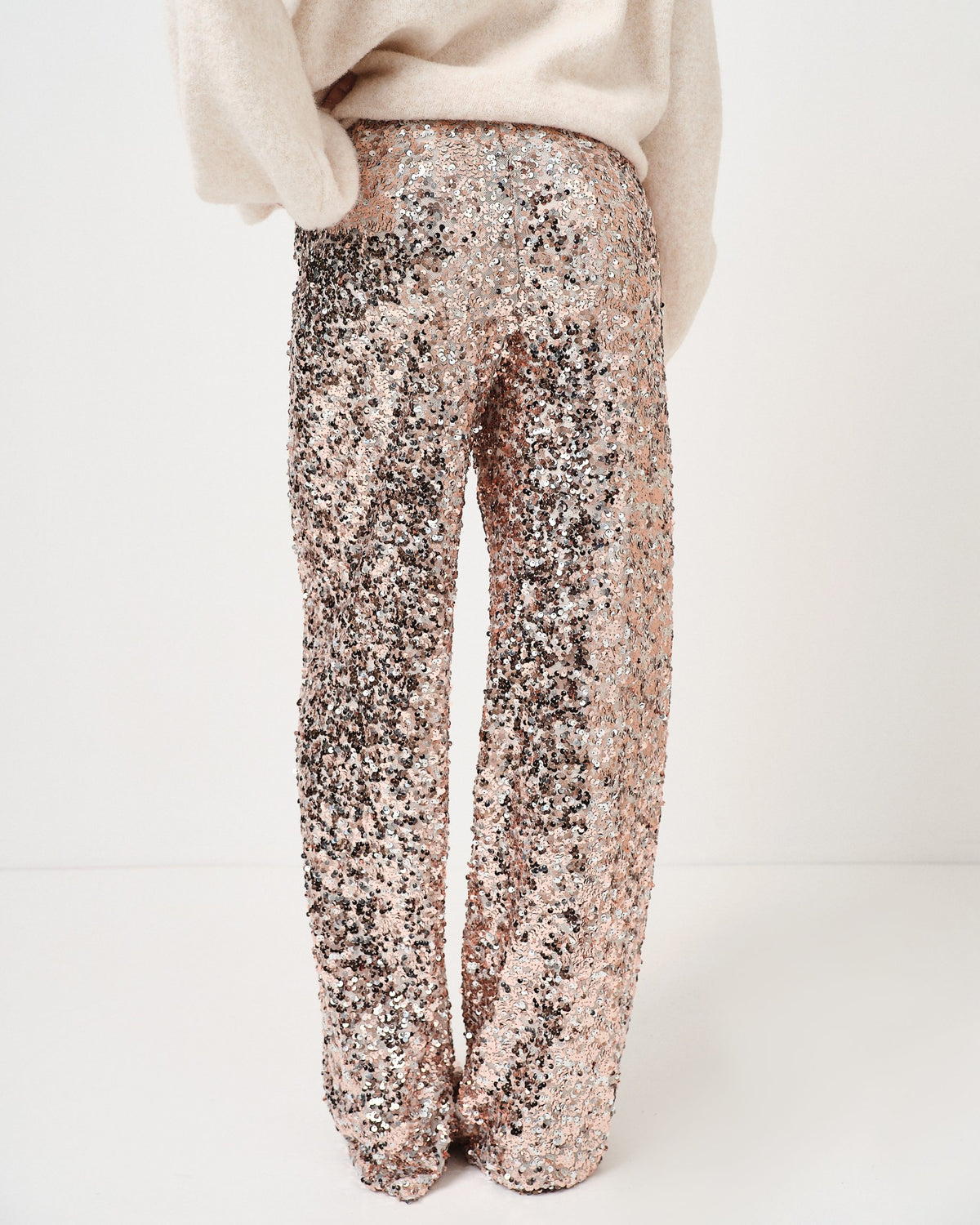Pantalone a palazzo con paillettes