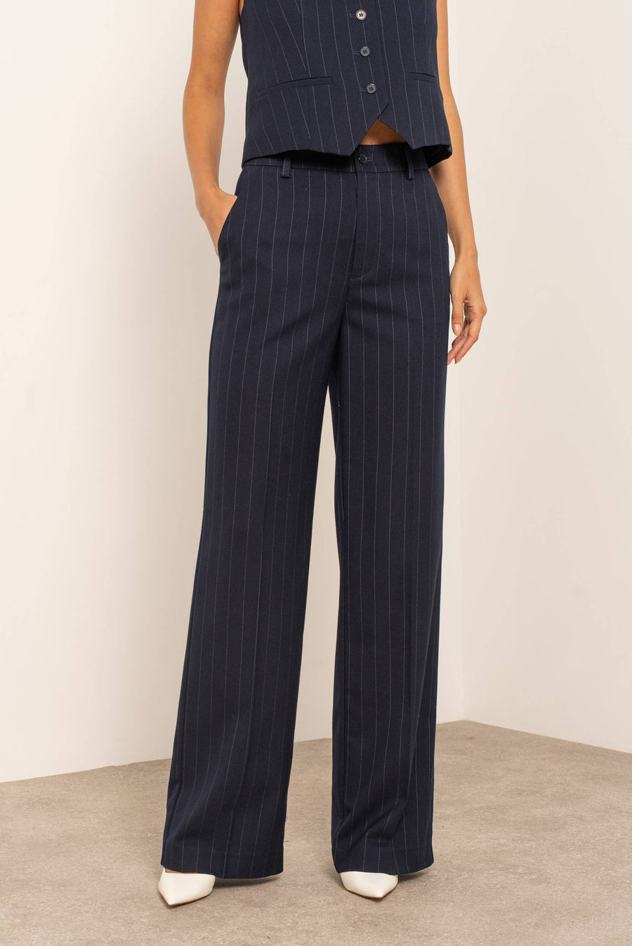 Pantaloni Blu Couture
