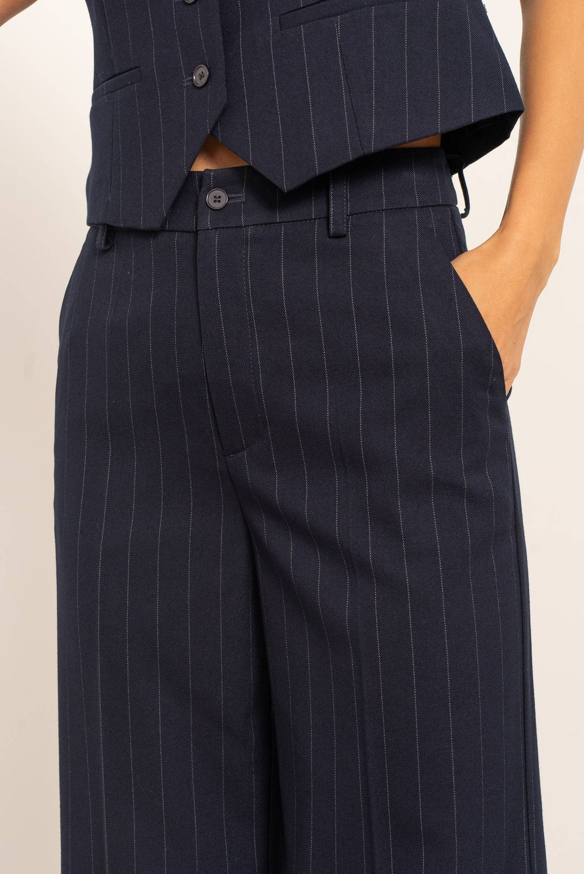 Pantaloni Blu Couture